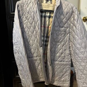 Burberry Gray Quilted Lightweight Jacket